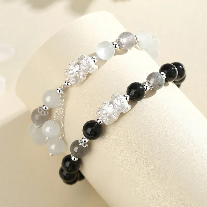 LIPSW Obsidian Bracelets Unisex-2