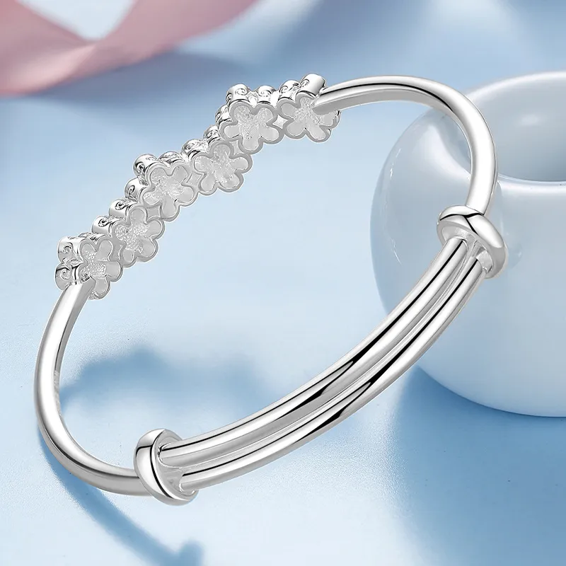 LIPSW 999 Fine Silver Bangles Women's-3