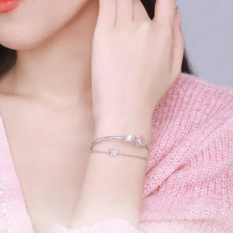LIPSW 999 Fine Silver Bangles Women's-4