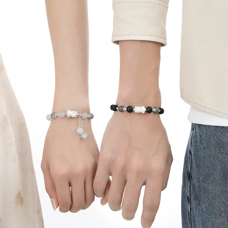 LIPSW Obsidian Bracelets Unisex-4