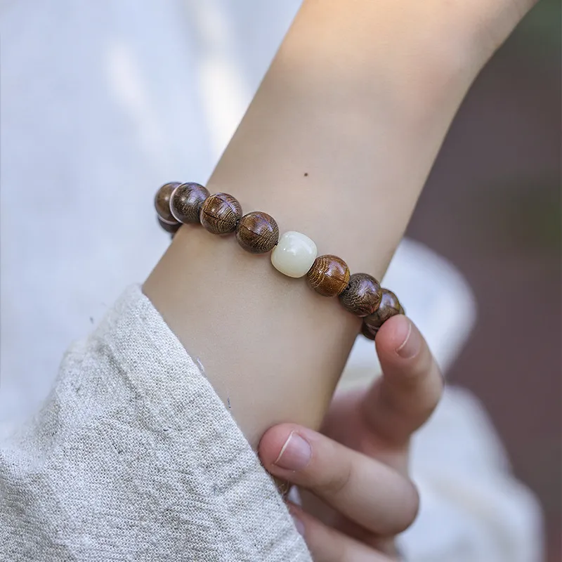 HANCANG Zabelia Biflora Wooden Bracelets Unisex-6