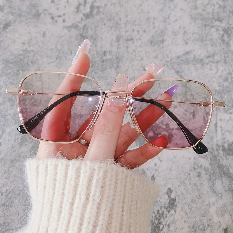 YAWEIKA Metal Square Sunglasses Unisex-3