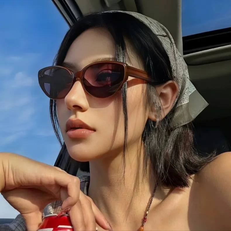 YAWEIKA Plate Frame Irregular Shape Sunglasses Unisex-4