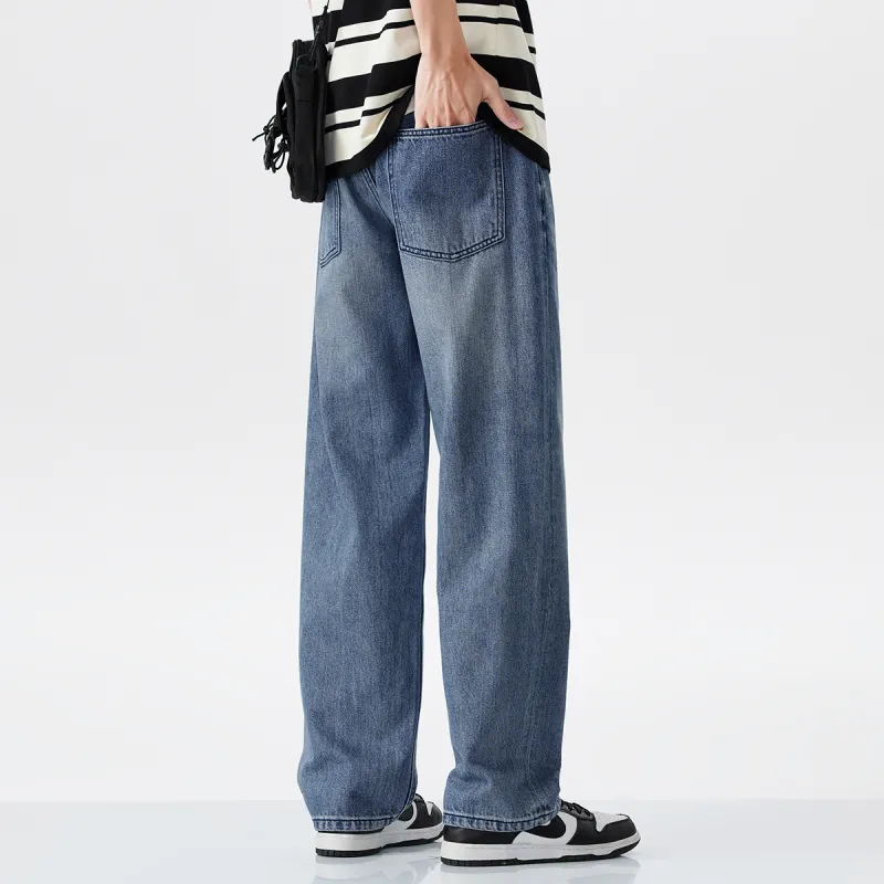 Hansca Teenagers Everyday Commute Versatile Pants Men's Blue-7