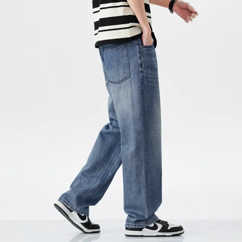 Hansca Teenagers Everyday Commute Versatile Pants Men's Blue-4