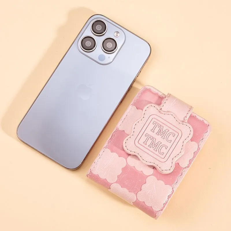 YUECHUMEI Lipstick Bag, Cute Pink, Portable Refillable Makeup Bag, Handheld With Mirror, Makeup Tool-4