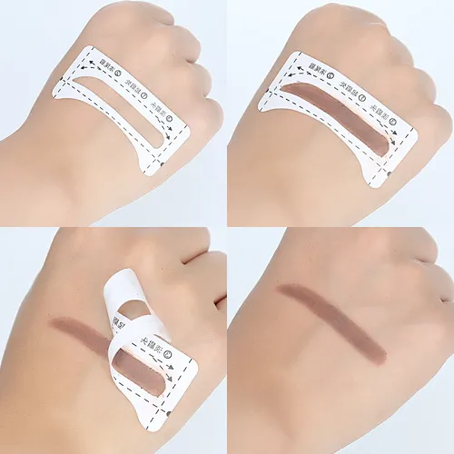 JIANYINGSHU Template Support Eyebrow Sticker Card 12 Styles Of Eyebrows