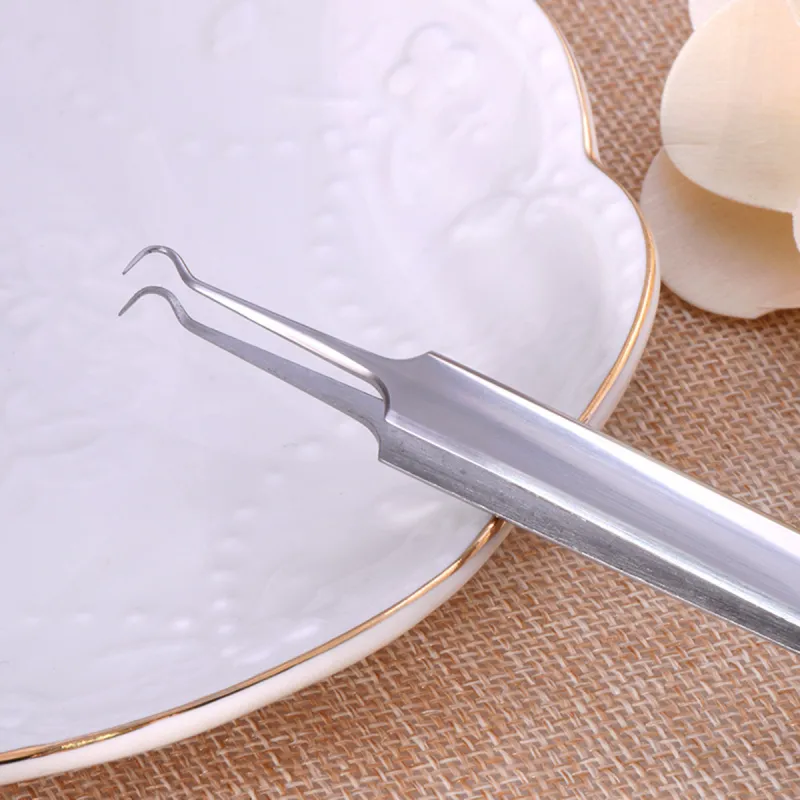JIANYINGSHU Stainless Steel Cell Hook Clips Picking Blackheads And Pimples Closed End-2