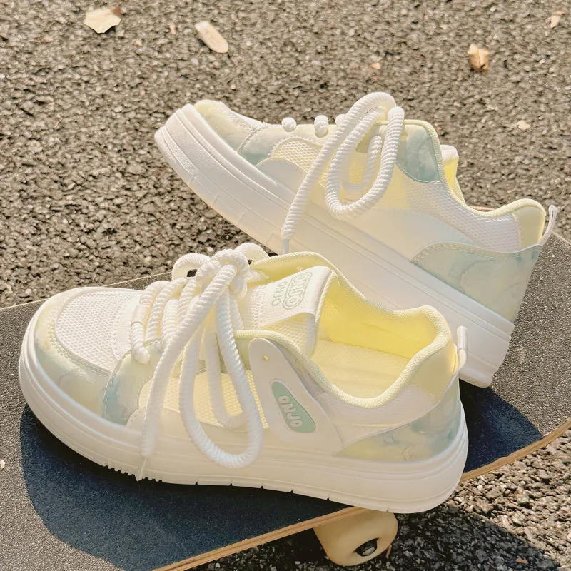 SNXR Low Top Skateboard Shoes Women's Misty Blue-4