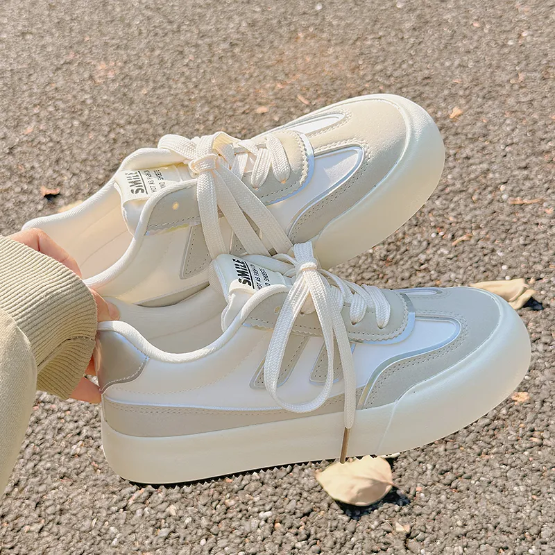 SNXR Slip Resistant Cushioning, Quick Dry, Breathable, Lightweight Low Top Skateboard Shoes Women's White-6