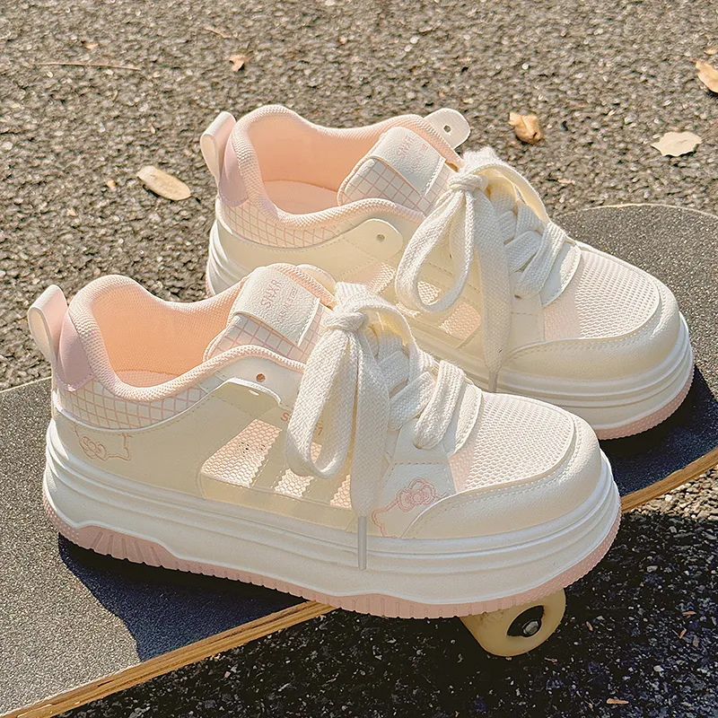 SNXR Low Top Skateboard Shoes Women's Pink-4