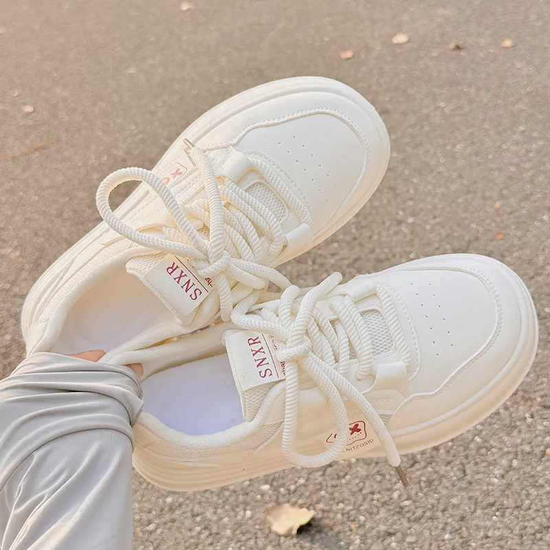 SNXR Slip Resistant Quick Dry Low Top Skateboard Shoes Women's Beige-3