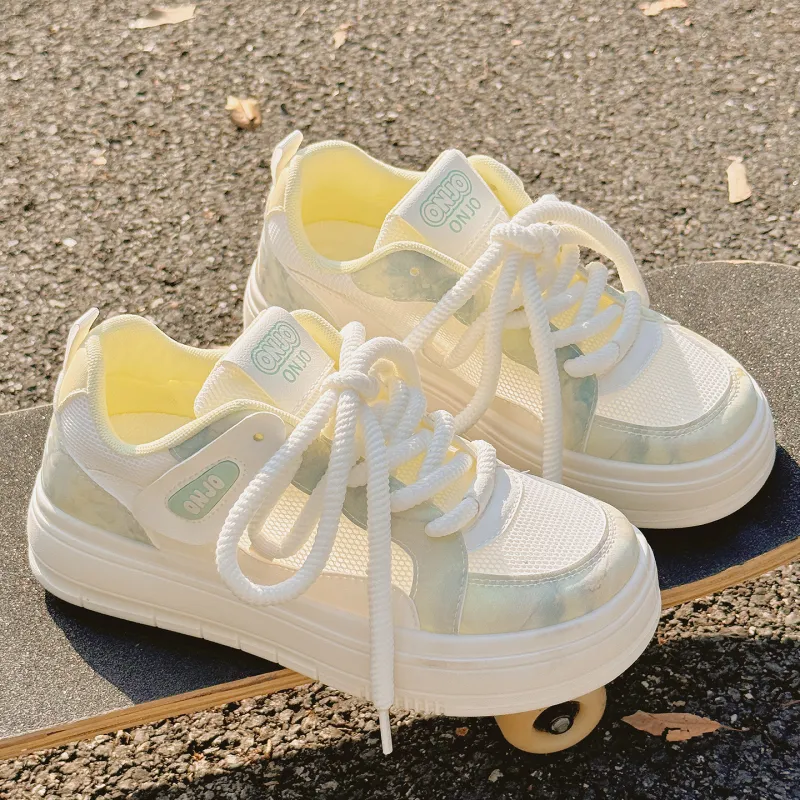 SNXR Low Top Skateboard Shoes Women's Misty Blue-1