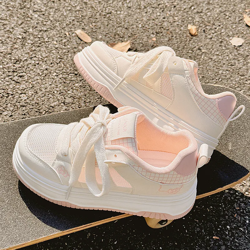 SNXR Low Top Skateboard Shoes Women's Pink-2
