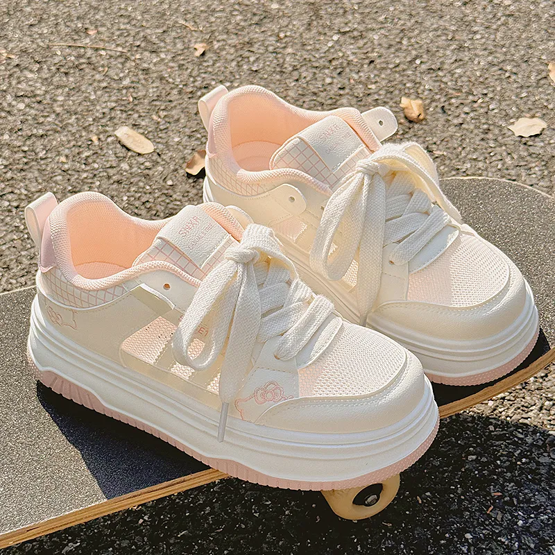SNXR Low Top Skateboard Shoes Women's Pink-3