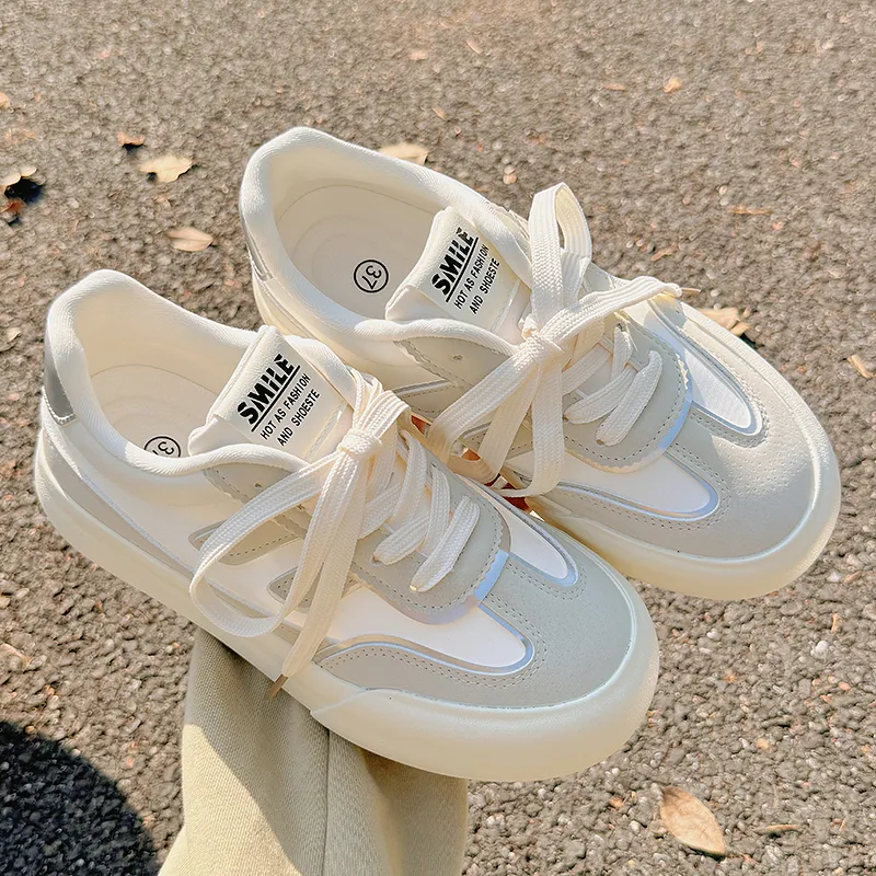 SNXR Slip Resistant Cushioning, Quick Dry, Breathable, Lightweight Low Top Skateboard Shoes Women's White-4