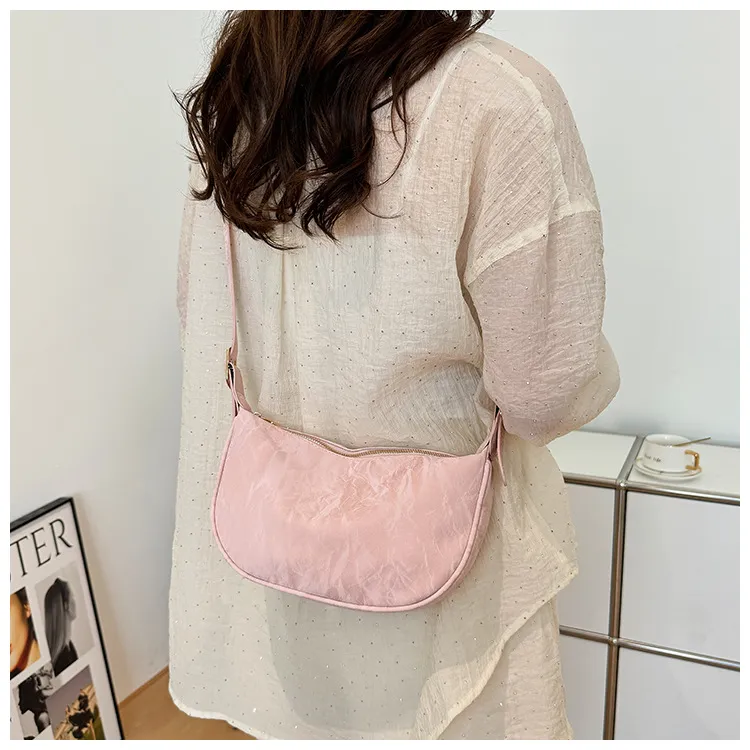 OKEKE Pu Shoulder Bag Crossbody Bag Regular Unisex White/Black/Pink/Gray-9
