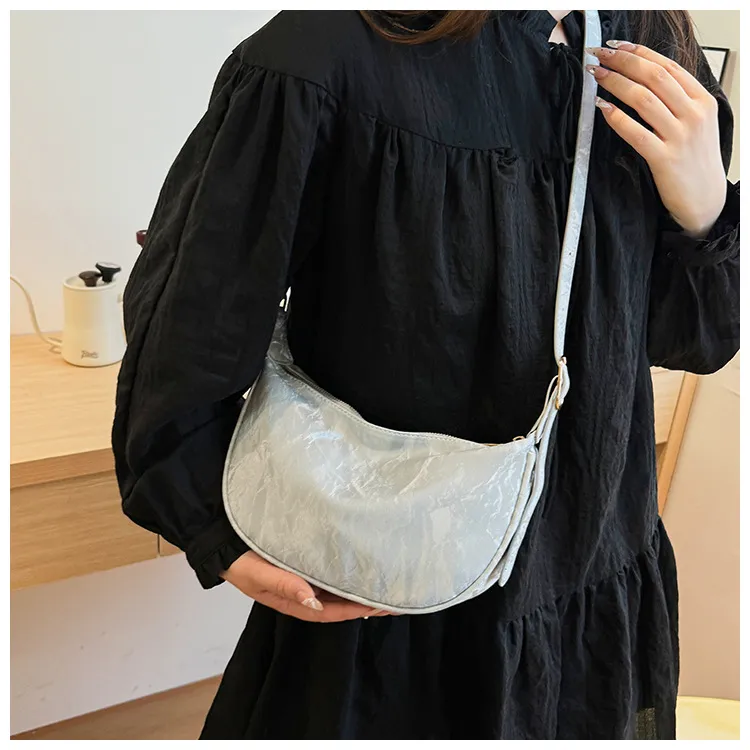 OKEKE Pu Shoulder Bag Crossbody Bag Regular Unisex White/Black/Pink/Gray-14