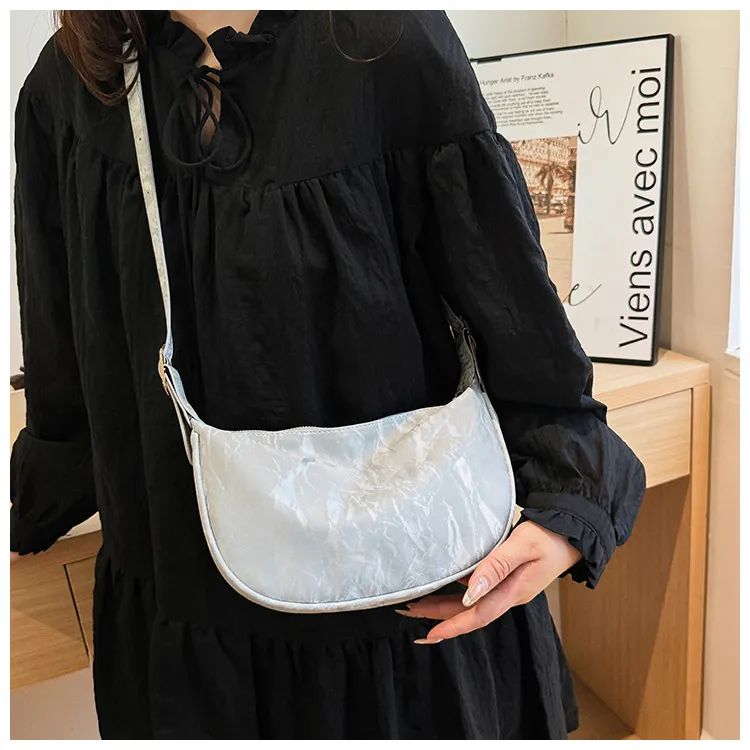 OKEKE Pu Shoulder Bag Crossbody Bag Regular Unisex White/Black/Pink/Gray-13