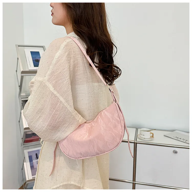 OKEKE Pu Shoulder Bag Crossbody Bag Regular Unisex White/Black/Pink/Gray-10