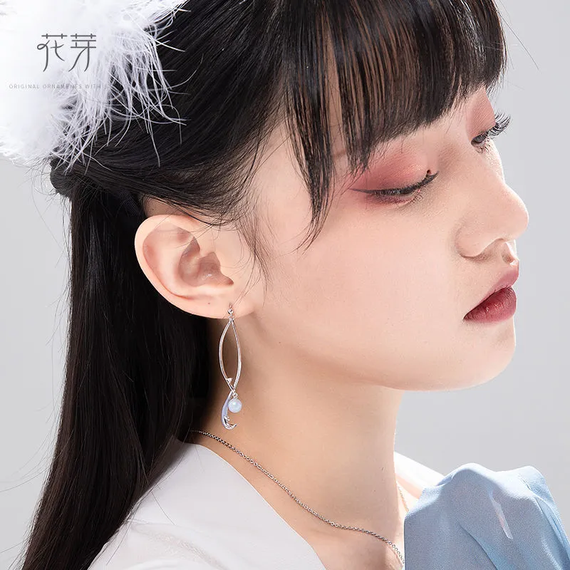 HUAYA Shell Pearl Earrings Women's-1