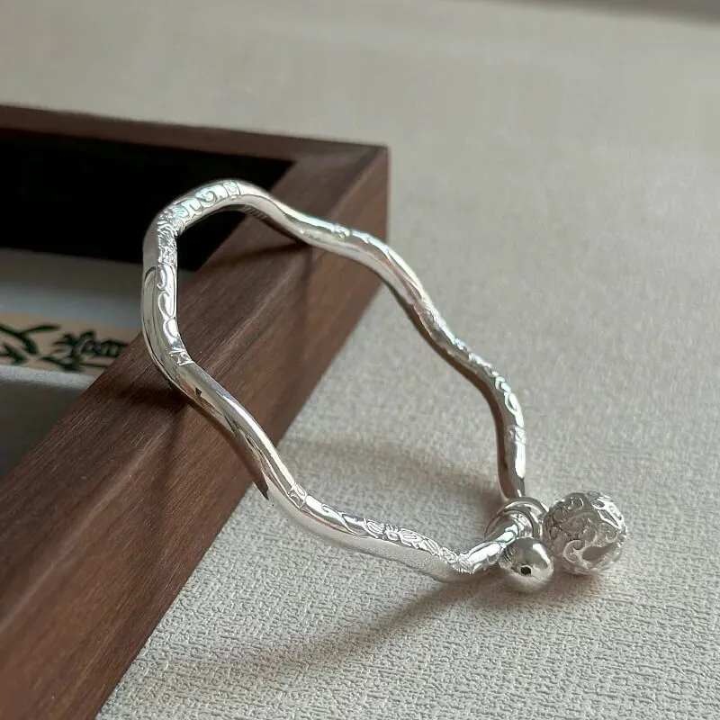 UZIID S999 Fine Silver Sterling Silver Bracelets Women's Silver-1