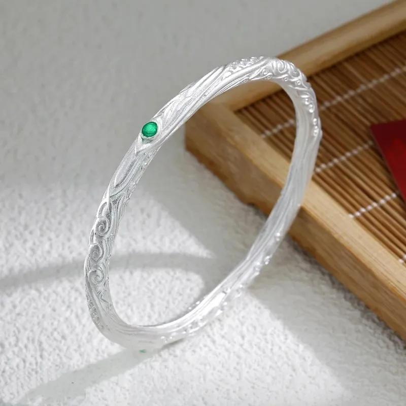 UZIID Sterling Silver Bangles Unisex-2