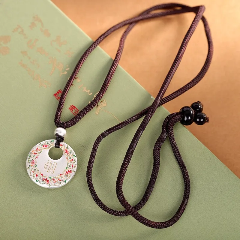 UZIID Sterling Silver S999 Silver Necklaces Women's-3