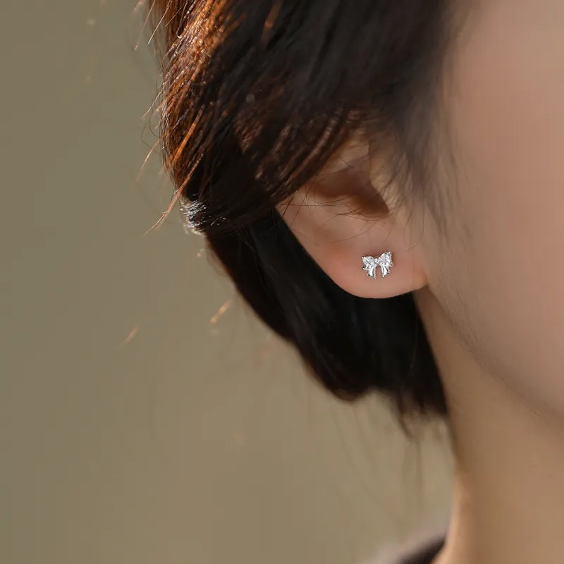 UZIID Sterling Silver Stud Earrings Women's-2