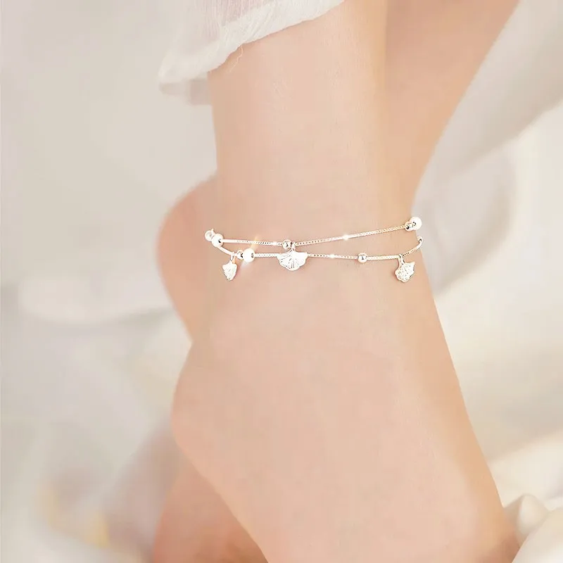 UZIID Sterling Silver Anklets Women's-4