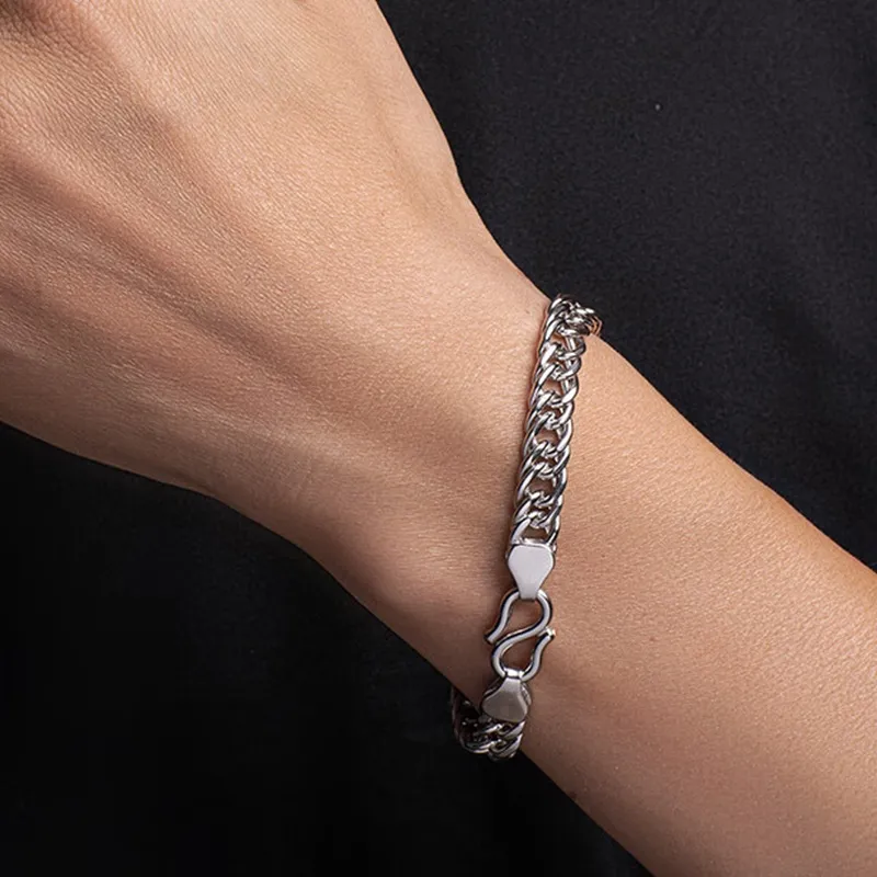 UZIID Sterling Silver Bracelets Unisex-4