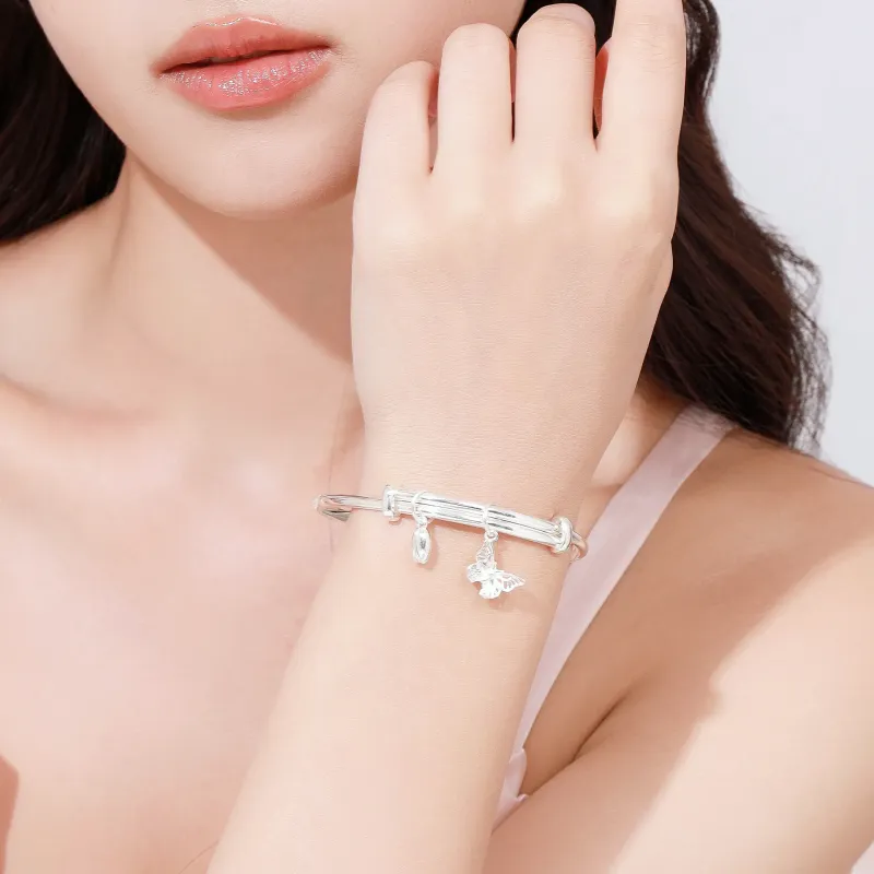 UZIID S999 Fine Silver Sterling Silver Bracelets Women's-1