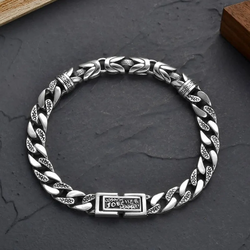 UZIID 925 Sterling Silver Bracelets Men's-6