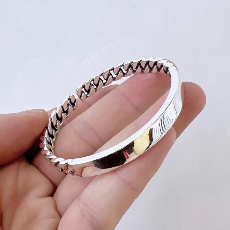 UZIID S999 Fine Silver Bangles Unisex-3
