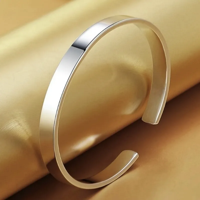 UZIID Sterling Silver S999 Silver Bangles Women's-2