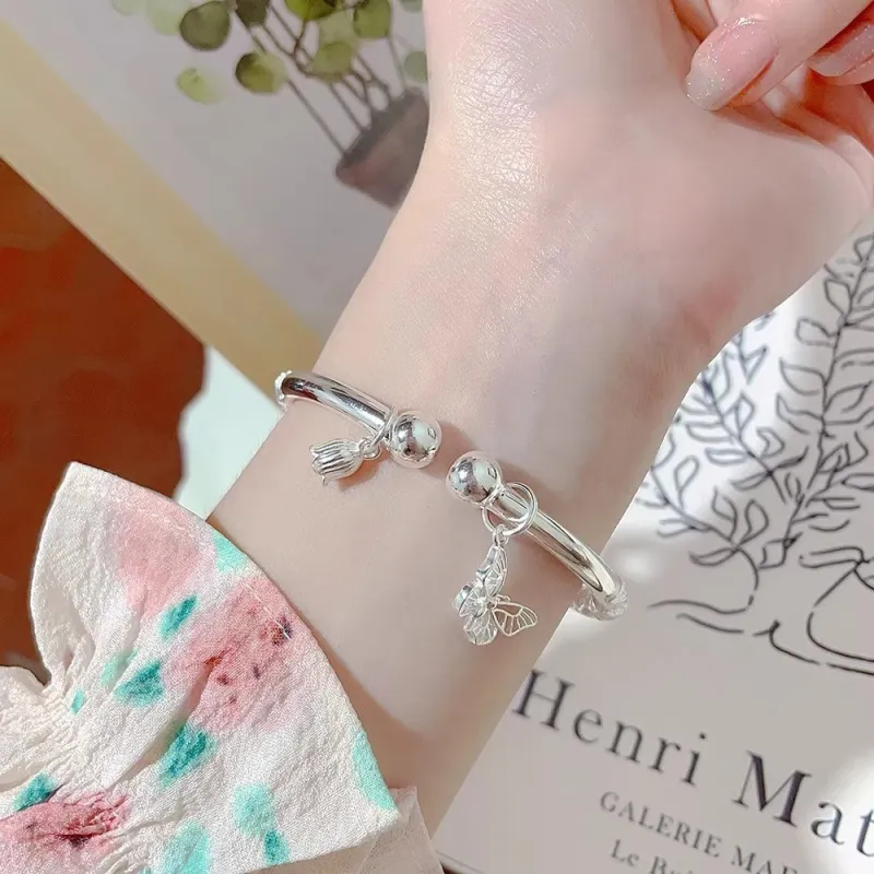 UZIID S999 Fine Silver Sterling Silver Bracelets Women's-6