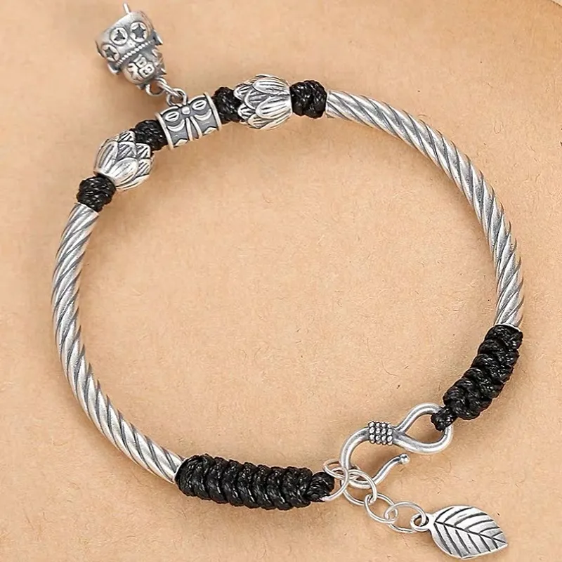 UZIID S999 Fine Silver Pure Silver Bracelets Unisex-2