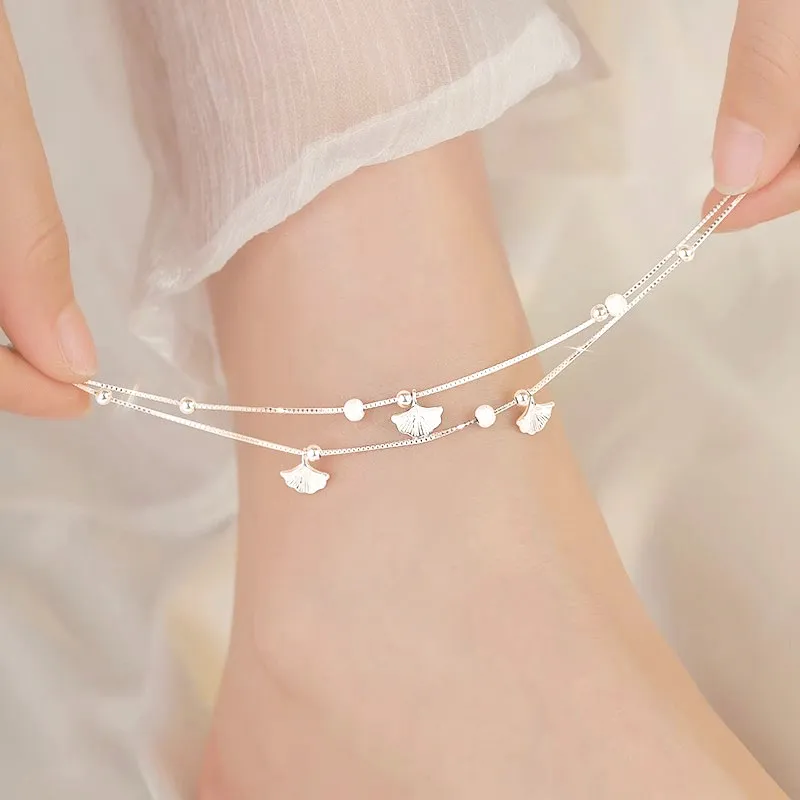 UZIID Sterling Silver Anklets Women's-3