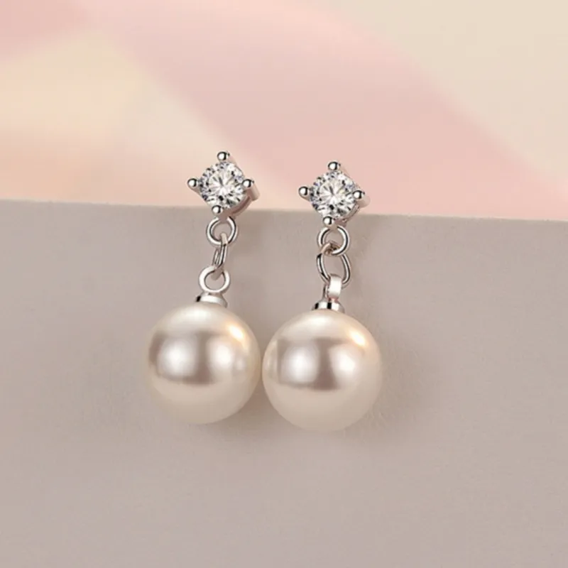 UZIID Shell Pearl Earrings Women's-4