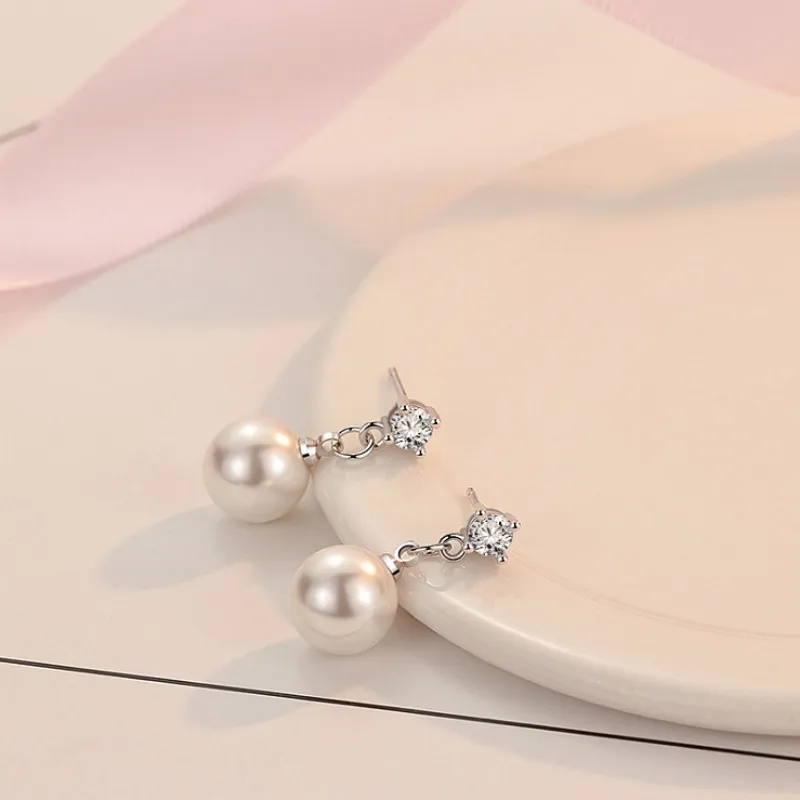 UZIID Shell Pearl Earrings Women's-3