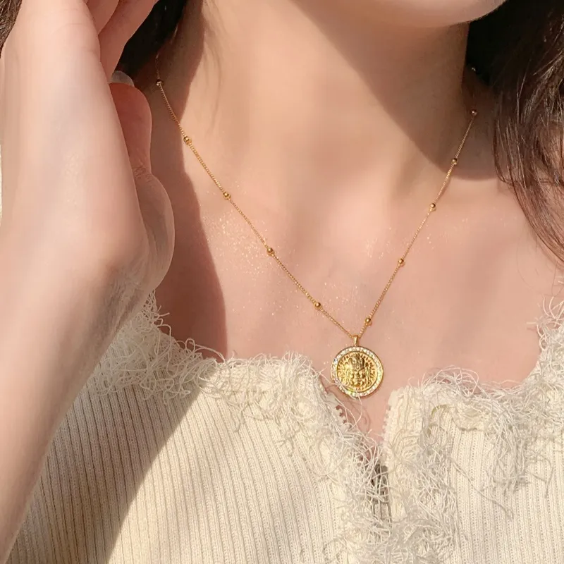 UZIID S 990 Silver Necklaces Women's Gold-3