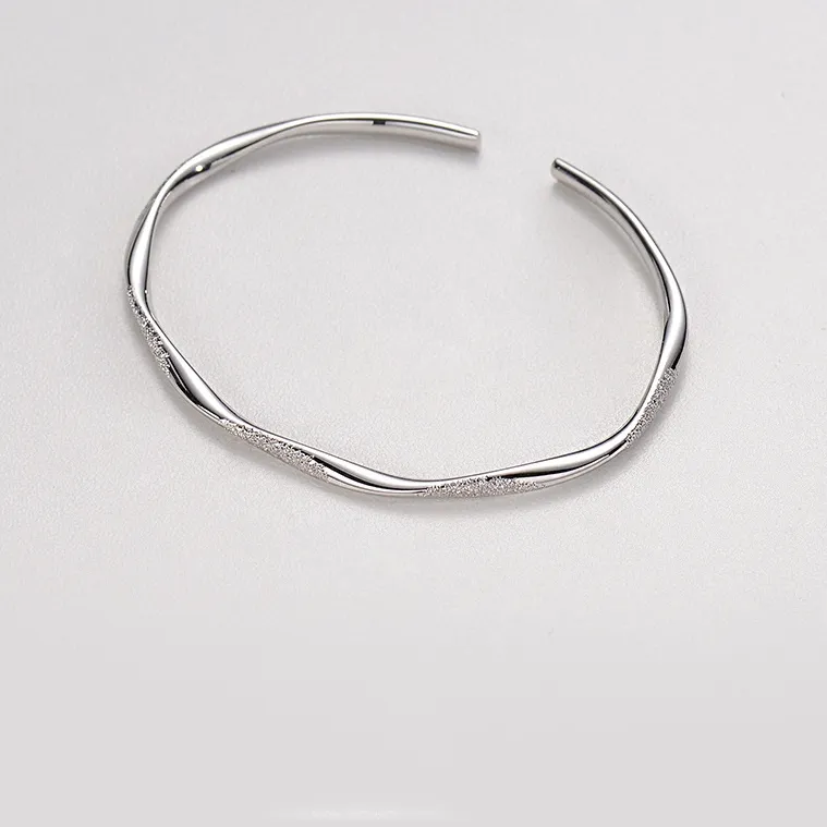 UZIID Sterling Silver Bangles Unisex Silver-3