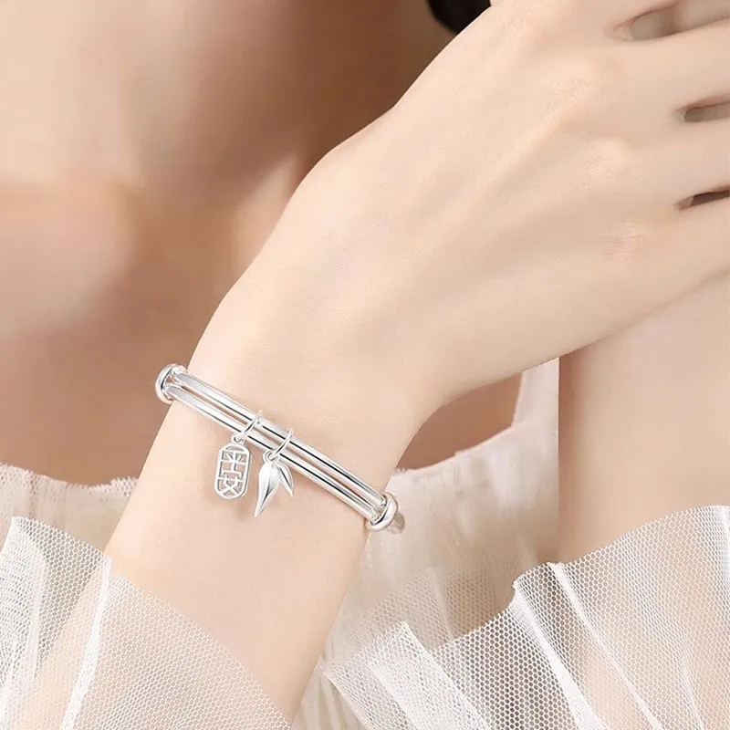UZIID Sterling Silver Bangles Women's Silver-2