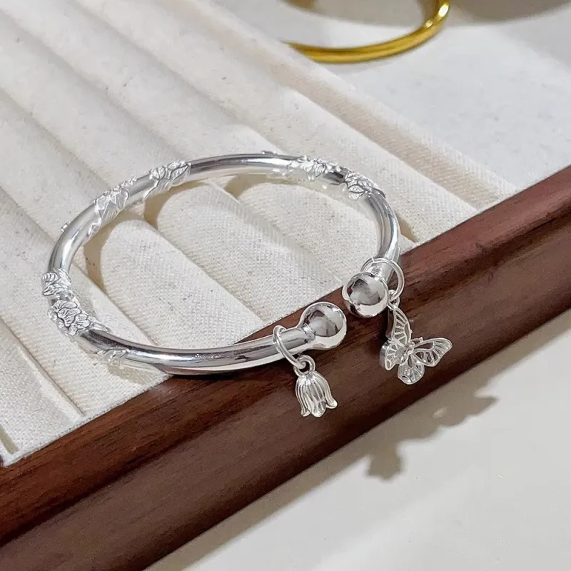UZIID S999 Fine Silver Sterling Silver Bracelets Women's-8
