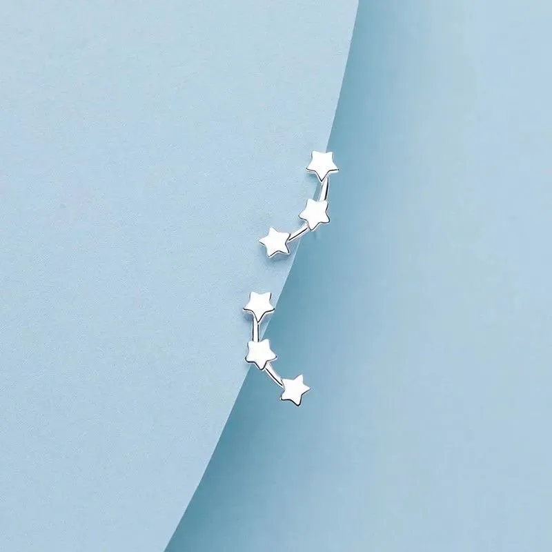 UZIID 990 Silver Stud Earrings Women's-2