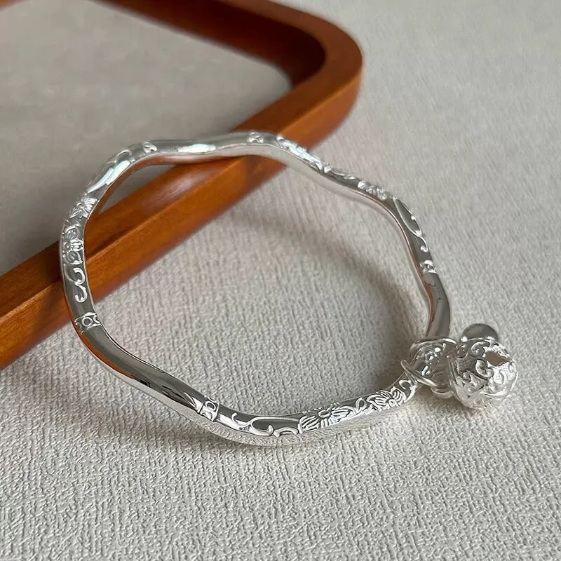 UZIID S999 Fine Silver Sterling Silver Bracelets Women's Silver-2