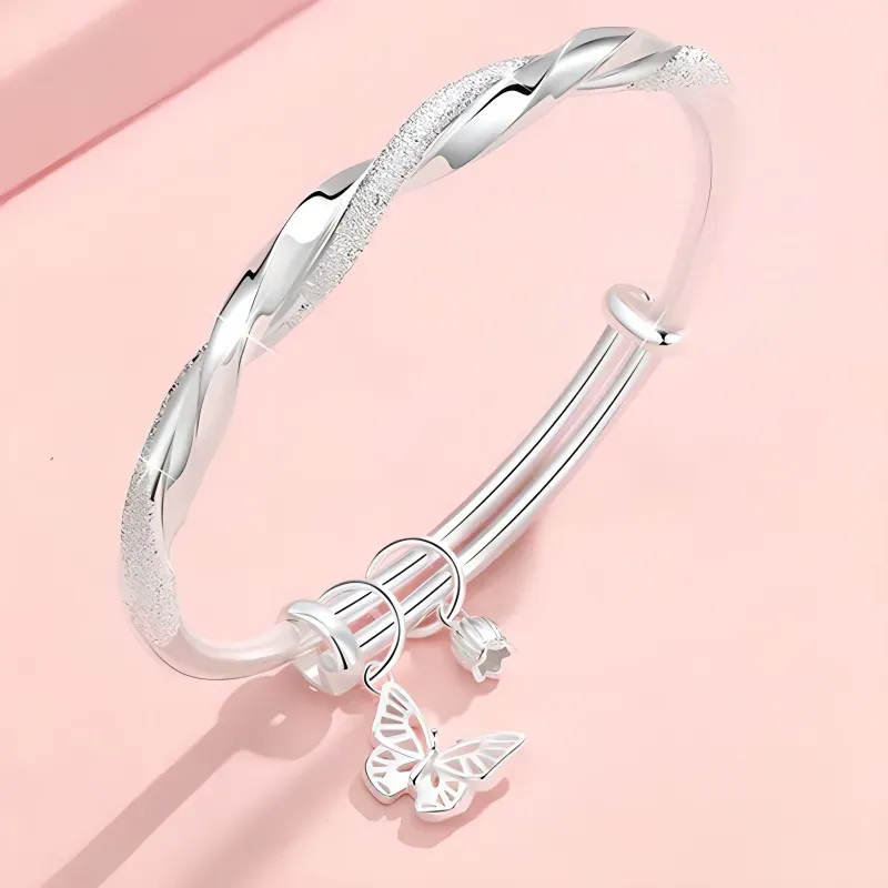 UZIID S999 Fine Silver Sterling Silver Bracelets Women's-5