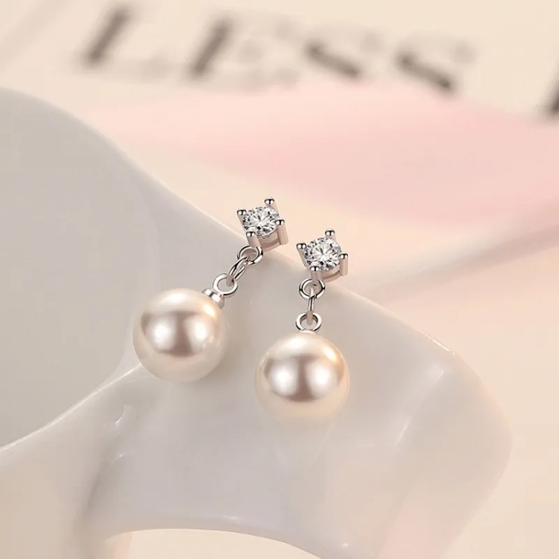 UZIID Shell Pearl Earrings Women's-2
