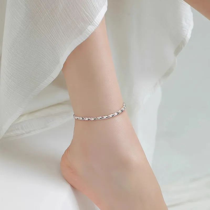 UZIID Sterling Silver Anklets Women's-5