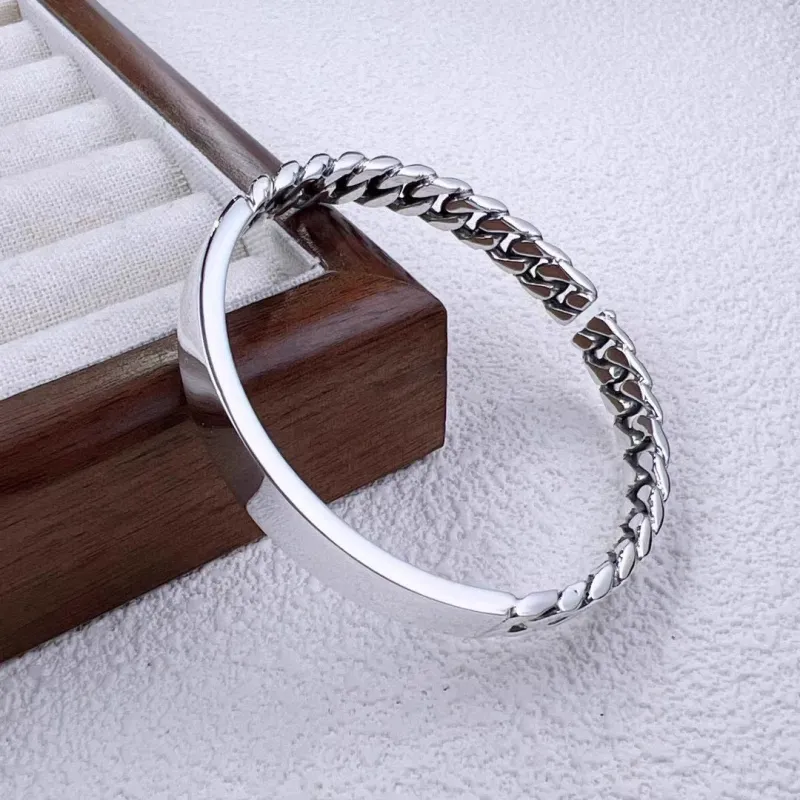 UZIID S999 Fine Silver Bangles Unisex-4